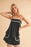 Aemi+Co Bali Rickrack Trim Cami - Trendsi