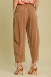 Umgee Elastic Waist Baggy Fit Pants with Pockets - Trendsi