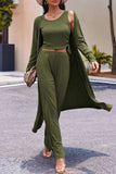 Drawstring Tank, Long Sleeve Cover Up and Pants Set - Trendsi - Flyclothing LLC