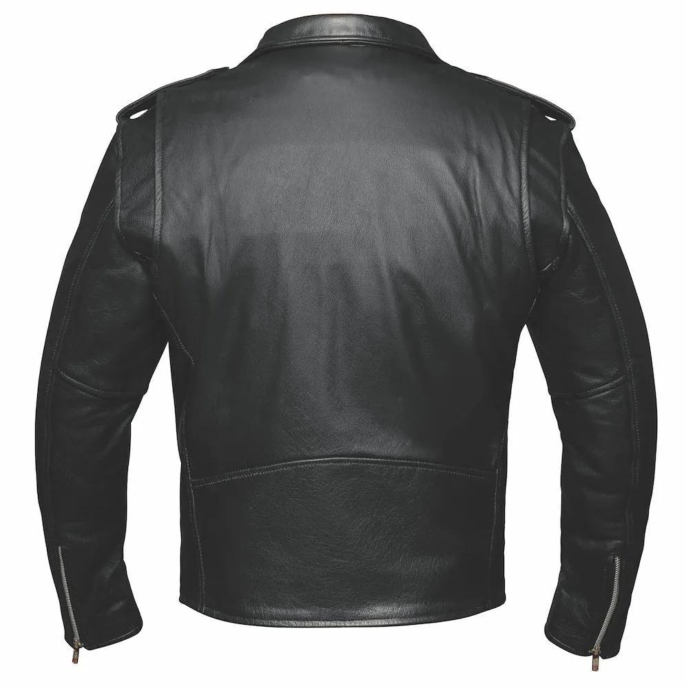 Brando - Men's Motorcycle Leather Jacket - Unik Just for Bikers - Flyclothing LLC