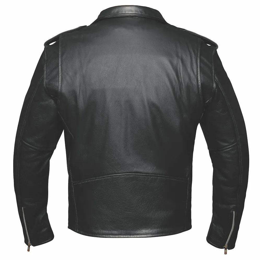 Brando - Men's Motorcycle Leather Jacket - Unik Just for Bikers - Flyclothing LLC