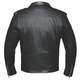 Brando - Men's Motorcycle Leather Jacket - Unik Just for Bikers - Flyclothing LLC