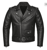 Brando - Men's Motorcycle Leather Jacket - Unik Just for Bikers - Flyclothing LLC