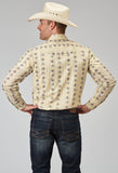 Roper Mens Long Sleeve Snap Floral Stripe Western Shirt - Roper