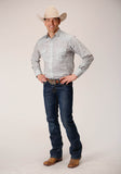 Roper Mens Long Sleeve Snap Multi Blue Mini Floral Print Western Shirt - Roper