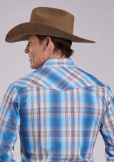 Mens Roper Madras Plaid Long Sleeve Snap Shirt - Roper - Flyclothing LLC