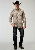 Roper Mens Long Sleeve Snap Desert Plaid Western Shirt - Roper