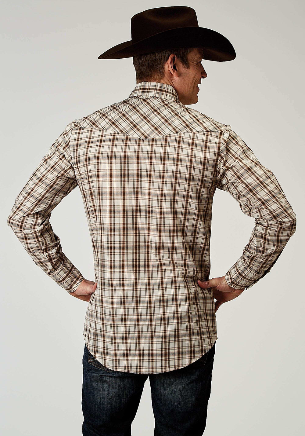 Roper Mens Long Sleeve Snap Desert Plaid Western Shirt - Roper - Flyclothing LLC