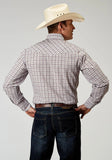 Roper Mens Long Sleeve Snap Vintage Plaid Western Shirt - Roper