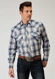 Roper Mens Long Sleeve Snap Madras Plaid Western Shirt - Roper