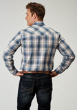Roper Mens Long Sleeve Snap Madras Plaid Western Shirt - Roper
