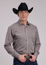 Mens Roper Double Diamonds Long Sleeve Snap Shirt