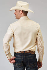 Roper Mens Long Sleeve Snap Cream Tonal Stripe Western Shirt - Roper - Flyclothing LLC
