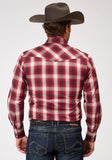 Roper Mens Long Sleeve Snap Red Plaid Western Shirt Tall Fit - Roper