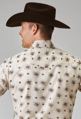 Roper Mens Long Sleeve Snap Vintage Floral Western Shirt Tall Fit - Roper