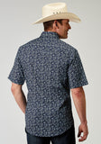 Roper Mens Short Sleeve Snap Ditsy Floral Print Western Shirt - Roper