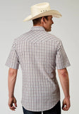 Roper Mens Short Sleeve Snap Vintage Plaid Western Shirt Tall Fit - Roper