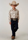 Roper Boys Long Sleeve Snap Vintage Floral Western Shirt - Roper