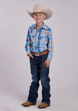 Boys Roper Madras Plaid Long Sleeve Snap Shirt - Roper - Flyclothing LLC