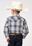Roper Boys Long Sleeve Snap Madras Plaid Western Shirt - Roper
