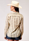 Roper Womens Long Sleeve Snap Floral Stripe Western Shirt - Roper