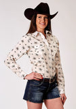 Roper Womens Long Sleeve Snap Vintage Floral Western Shirt - Roper