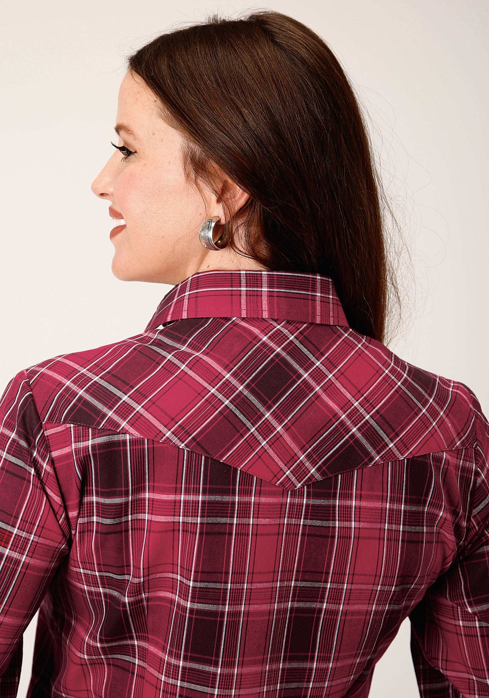Roper Womens Long Sleeve Snap Bright Red Plaid Western Shirt - Roper - Flyclothing LLC