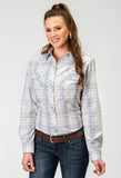 Roper Womens Long Sleeve Snap Multi Plaid Western Shirt - Roper