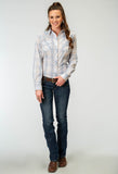 Roper Womens Long Sleeve Snap Multi Plaid Western Shirt - Roper