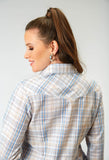 Roper Womens Long Sleeve Snap Multi Plaid Western Shirt - Roper
