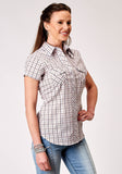 Roper Womens Short Sleeve Snap Vintage Plaid Western Shirt - Roper