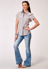 Roper Womens Short Sleeve Snap Vintage Plaid Western Shirt - Roper - Flyclothing LLC