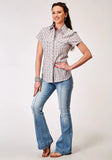 Roper Womens Short Sleeve Snap Vintage Plaid Western Shirt - Roper