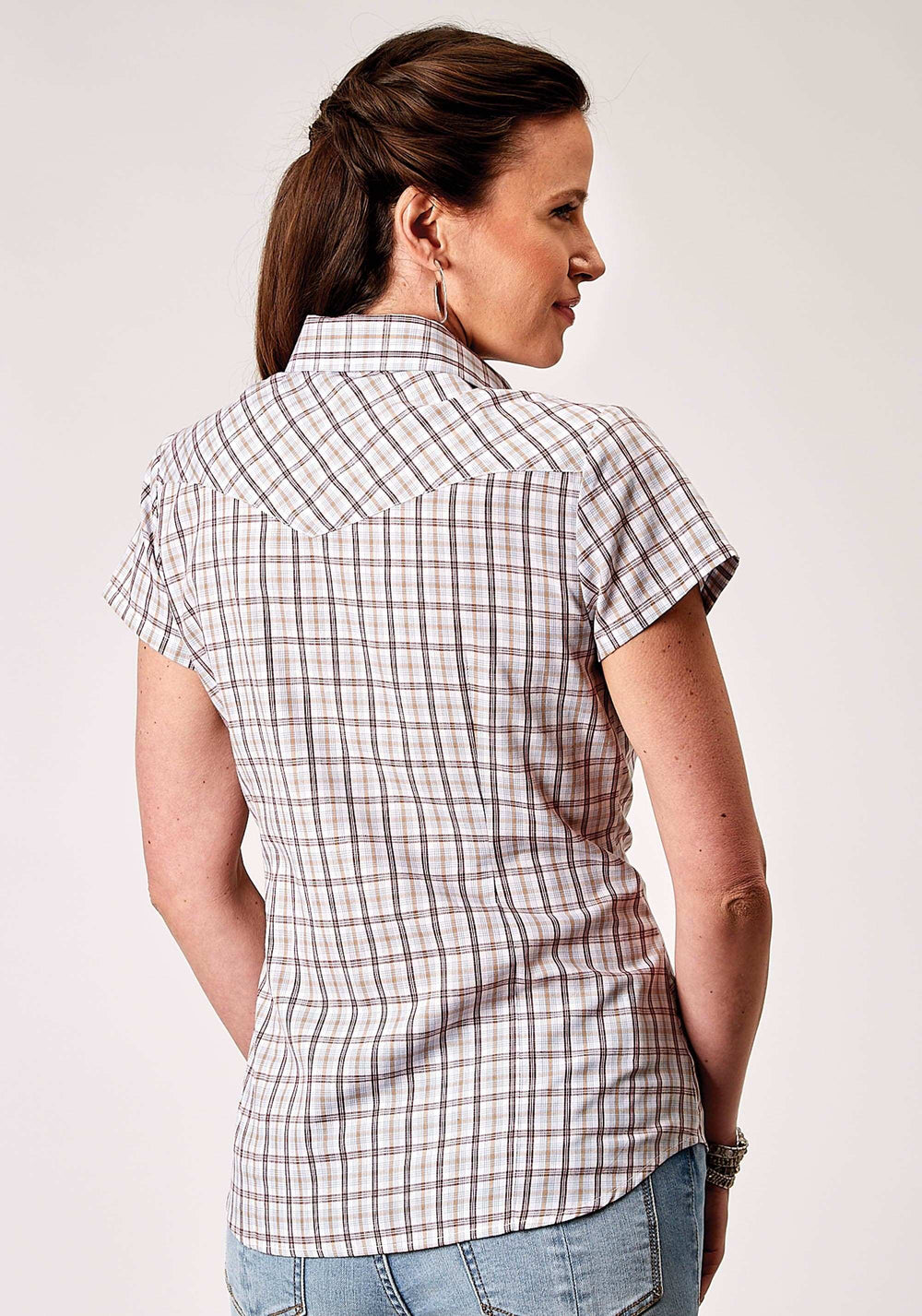 Roper Womens Short Sleeve Snap Vintage Plaid Western Shirt - Roper - Flyclothing LLC