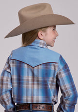 Girls Roper Madras Plaid Plaid Long Sleeve Snap Shirt