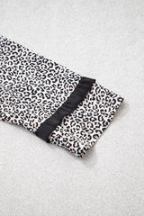 Leopard Print Bow Knot Patchwork Long Sleeve Lounge Set - Trendsi - Flyclothing LLC