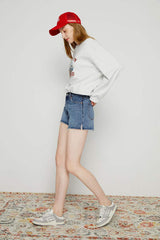 High Rise Denim Shorts HJ167 [FINAL SALE] - Hey Joanie - Flyclothing LLC