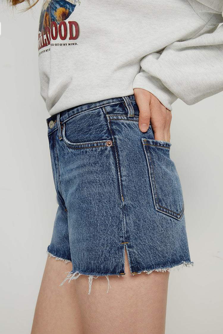 High Rise Denim Shorts HJ167 [FINAL SALE] - Hey Joanie - Flyclothing LLC