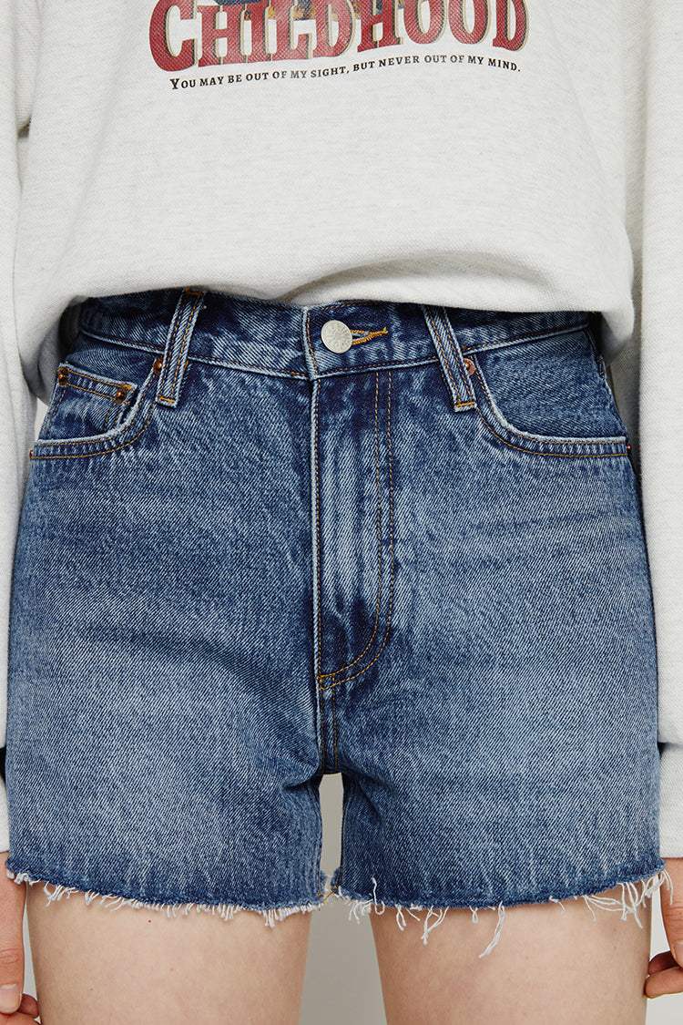 High Rise Denim Shorts HJ167 [FINAL SALE] - Hey Joanie - Flyclothing LLC
