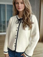 Button Down Long Sleeve Cardigan - Trendsi