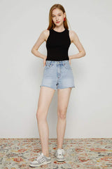 High Rise Denim Shorts HJ167 [FINAL SALE] - Hey Joanie - Flyclothing LLC