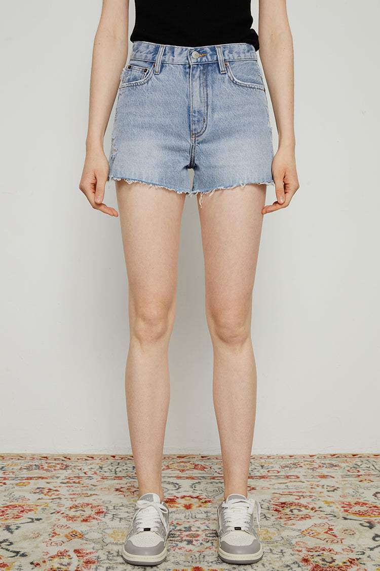 High Rise Denim Shorts HJ167 [FINAL SALE] - Hey Joanie - Flyclothing LLC