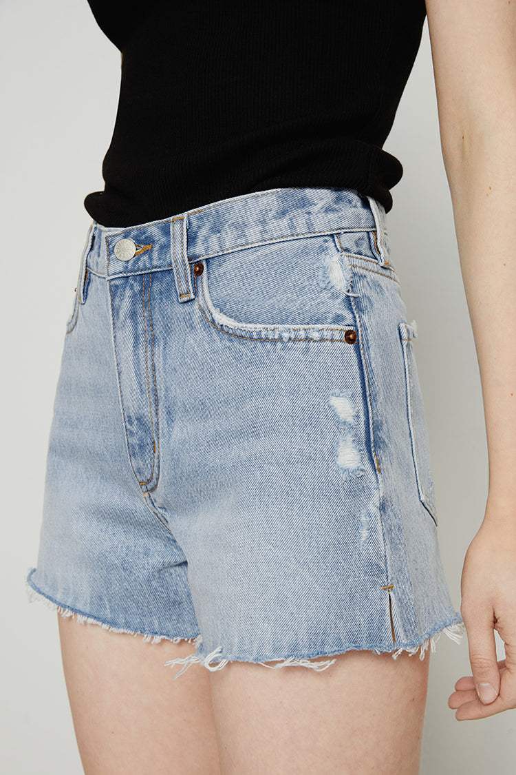 High Rise Denim Shorts HJ167 [FINAL SALE] - Hey Joanie - Flyclothing LLC