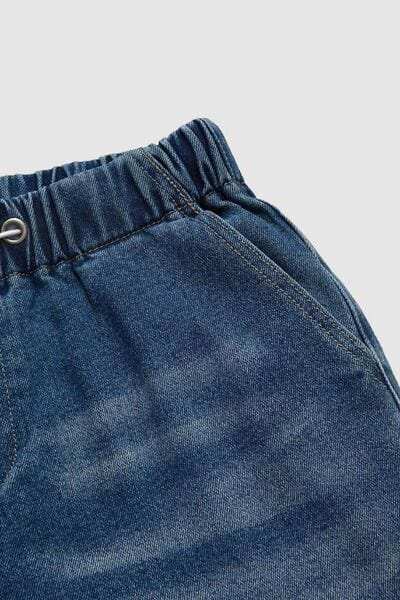 Drawstring Waist Wide Leg Shirred Jeans - Trendsi - Flyclothing LLC