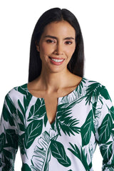 Women's St. Lucia Tunic Top | Eden Green Palm Paradise