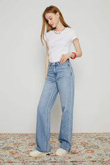 Coney Island Whitefish High Rise Wide Jeans HJ007 - Hey Joanie - Flyclothing LLC