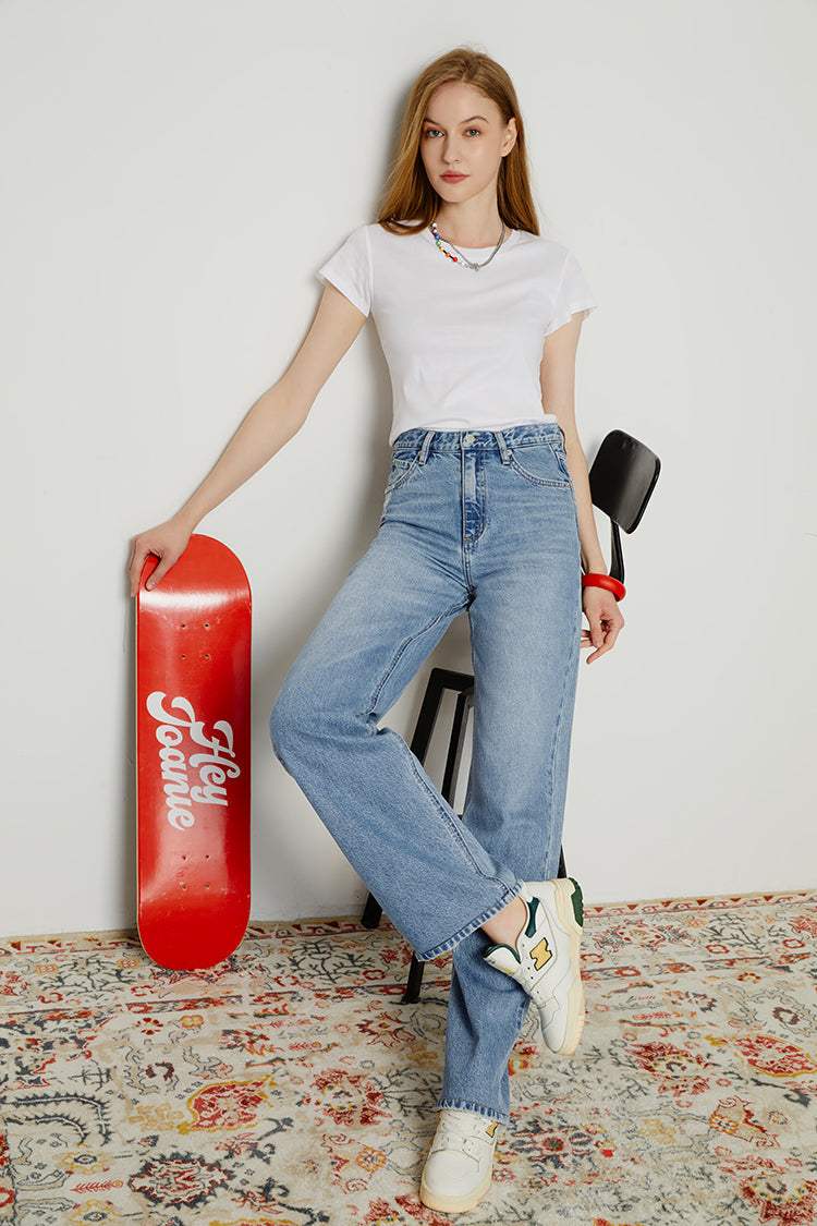 Coney Island Whitefish High Rise Wide Jeans HJ007 - Hey Joanie - Flyclothing LLC