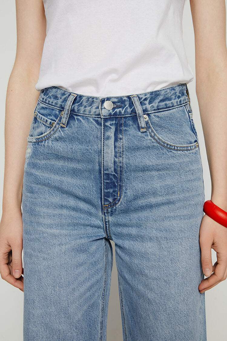 Coney Island Whitefish High Rise Wide Jeans HJ007 - Hey Joanie - Flyclothing LLC
