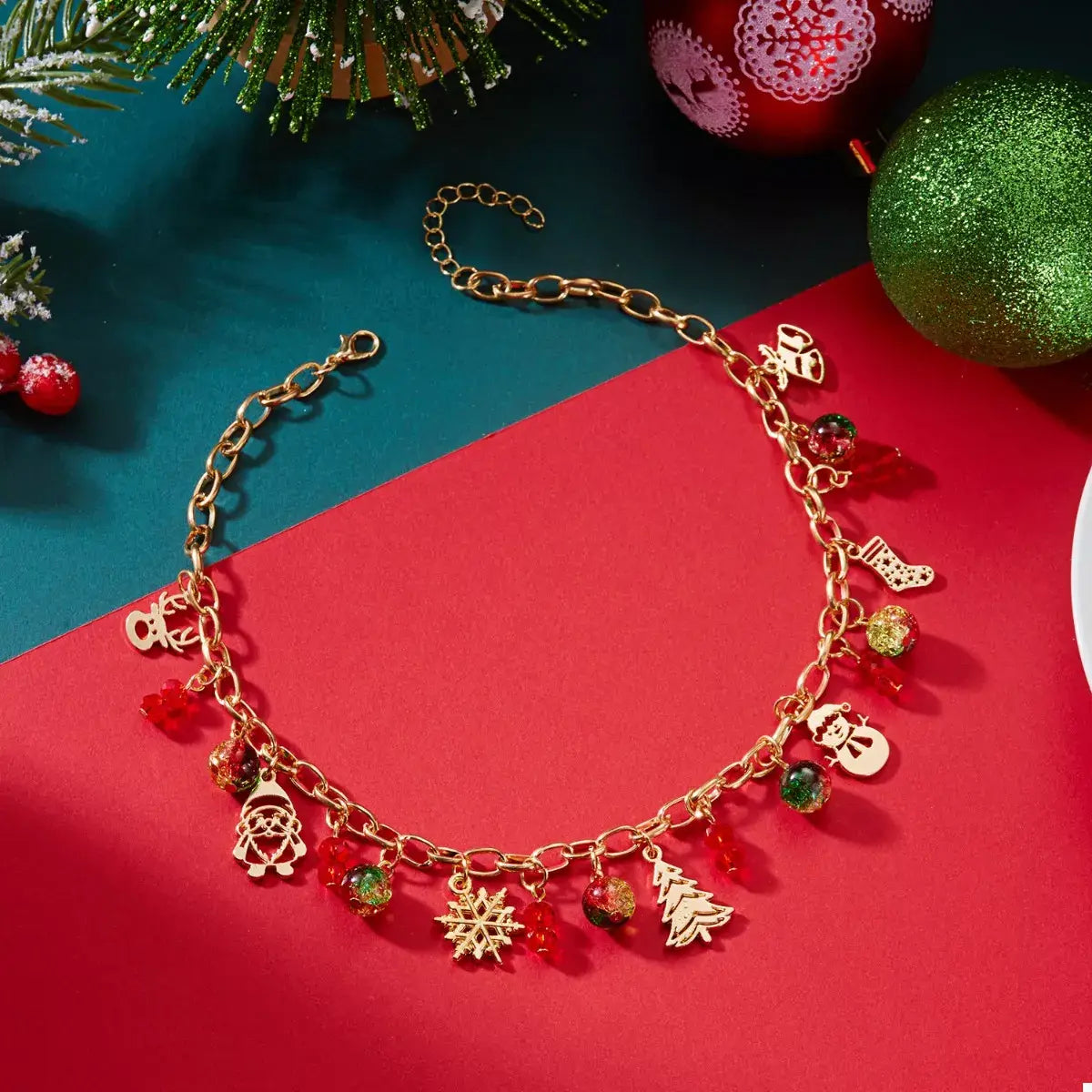 Christmas Themed Charm Necklace - Trendsi - Flyclothing LLC