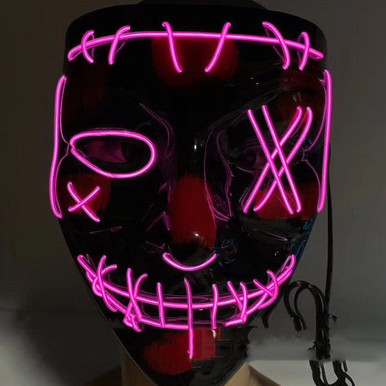 Compatible with Apple, Halloween Glowing Mask Black V Face Mask Grimace - My Store - Flyclothing LLC